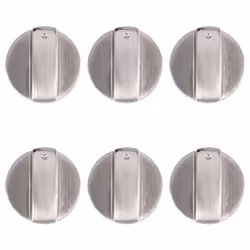 6Pcs 6mm Gas Stove Knobs Replacement Knobs for Kitchen Gas Oven Knobs