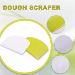 2 Pcs Dough Scraper Bowl Scraper Food-Safe Plastic Dough Cutter