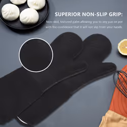 Professional Silicone Oven Mitts Elbow Length Heat Gloves