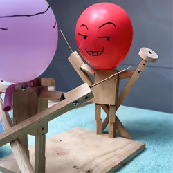 Balloon Bamboo Man Battle, Handmade Fencing ,(100Pcs Balloons)