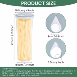 Tall Food Storage Spaghetti Noodle Pasta Container,Light Blue