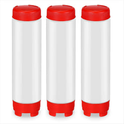 16 Oz Inverted Squeeze Bottles, Refillable Tip for Sauces Ketchup