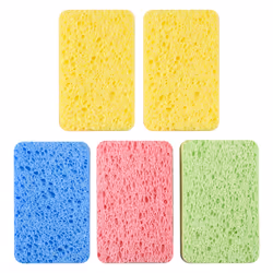 Cellulose Sponges,for Dish, Duty Scrub Sponges,for Cookware 5 Pcs