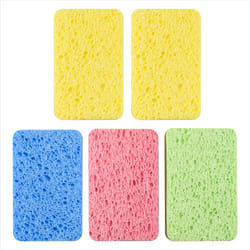 Cellulose Sponges,for Dish, Duty Scrub Sponges,for Cookware 5 Pcs