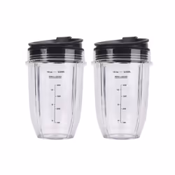 2 Pcs 18Oz Blender Cups with Lid for Auto IQ BL480 BL642 BL450