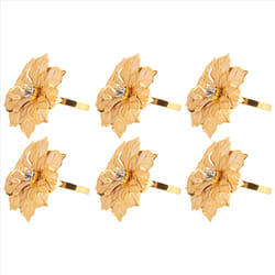 6Pack Napkin Rings, for Table Decorations,Wedding,Dinner,,Gold