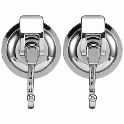 Vacuum Suction Cup Hooks (2 Pack) For Kitchen Bathroom Organization