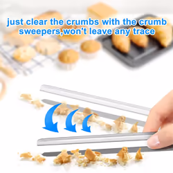 Table Crumb Sweeper with Pocket Clip Stainless Steel Cleaner 2Pack