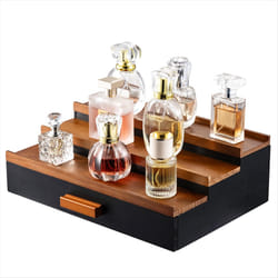Wooden Cologne Display Stand Organizer for Men,3 Tier Cologne Display