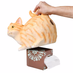 Cat Butt Tissue Holder - Cute Bathroom Parts- Resin Tissue Dispenser