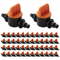 50Pcs 1/4Inch Pipe Mini Valve 4/7mm Hose Controller Barbed Adapter