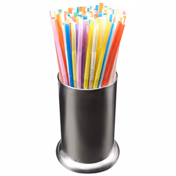 2X Stainless Steel Straw Holder, Counter-Top Straw Dispenser