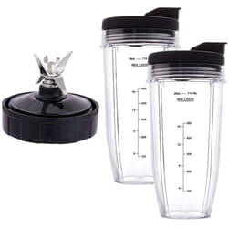 24Oz Cups with To-Go Lids, 7 Fins Extractor Blade, for