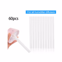 60Pcs Cotton Swab Filters Refill Sticks for USB Powered Humidifiers