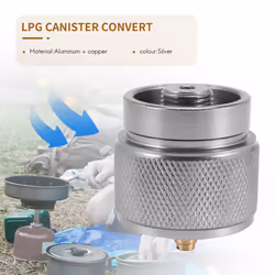 Camping Stove Adapter 1LB Propane Small Tank Input and a Lindal Valve