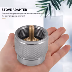 Camping Stove Adapter 1LB Propane Small Tank Input and a Lindal Valve