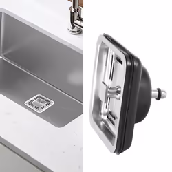 Stainless Steel Square Sink Plug Kitchen Drain Mesh Stopper Basket
