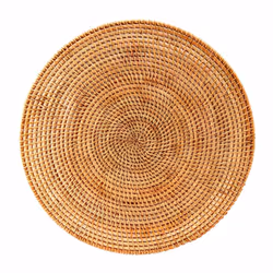 Rattan Woven Placemats,Round Mats,Non Slip Heat Place Mat