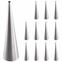 12Pcs Large Size Baking Cones Stainless Steel Cones Moulds
