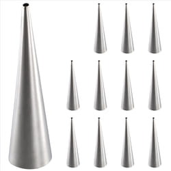 12Pcs Large Size Baking Cones Stainless Steel Cones Moulds