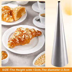 12Pcs Large Size Baking Cones Stainless Steel Cones Moulds
