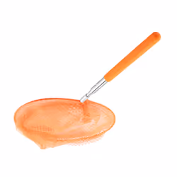 Outdoor Net Bag Stainless Steel Telescopic Catching Net-Orange