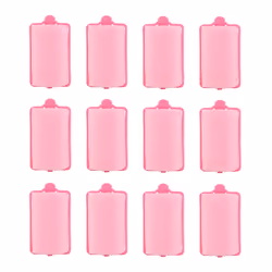 12Pcs dark pink Hair Styling Soft Foam Sponge Rollers Curlers