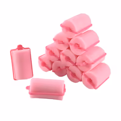 12Pcs dark pink Hair Styling Soft Foam Sponge Rollers Curlers