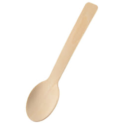 100Pcs Disposable Wooden Spoon Mini Ice Cream Spoon