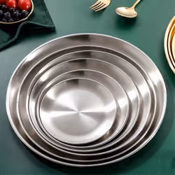 23cm Stainless Steel Bone Spitting Dish Silver Shallow Tray
