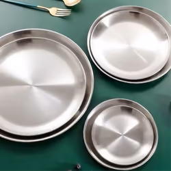 23cm Stainless Steel Bone Spitting Dish Silver Shallow Tray