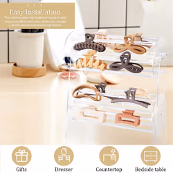 Claw Clip Organizer Holder,360-Degree Rotating Claw Clip Holder