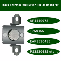 6931EL3003D Dryer Thermal Fuse Replacement for AP4440975 1268366 Pack