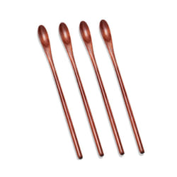 Wood Iced Tea Spoons Small Stirring Spoon Long Handle Spoons 4 Pieces