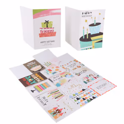 36 Pack Greeting Card Birthday Cards Set for Adults and Kids Writing