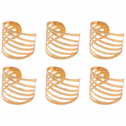 Napkin Rings Set Of 6, Hollow Napkin Ring Holder for Table Decoration