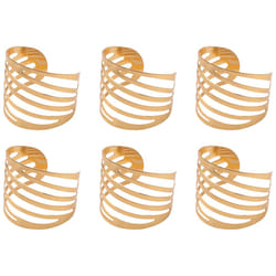 Napkin Rings Set Of 6, Hollow Napkin Ring Holder for Table Decoration
