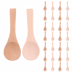 Small Wooden Spoons for Kitchen Cooking Seasoning Oil Coffee 30Pcs
