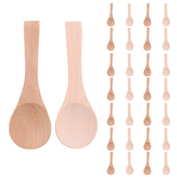 Small Wooden Spoons for Kitchen Cooking Seasoning Oil Coffee 30Pcs
