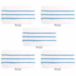 Pack of 5 Microfiber Pads for Steam Mop Replacement