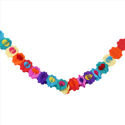 Paper Garland Decorations, Mexican Banner Hibiscus Garland