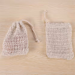 Shower Bath Natural Sisal Soap Bag Exfoliating Soap Saver Pouch 50Pcs
