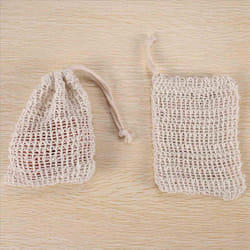 Shower Bath Natural Sisal Soap Bag Exfoliating Soap Saver Pouch 50Pcs