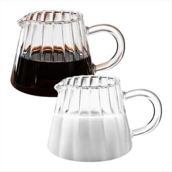 Glass Pitcher, Wave Shaped Glass Creamer Pitcher, Glass Tea Pitcher