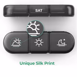 Pill Box Organizer 21 Grids 3 Times One Day Portable Travel,C