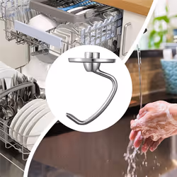 Stainless Steel Dough Hook Attachment for 4.5-5 Quart