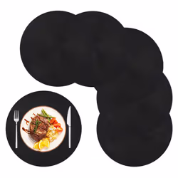 Round Braided Placemats Set of 6 Table Mats for Dining Tables