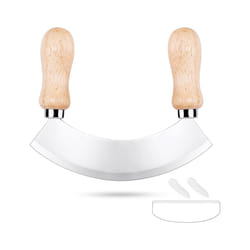 Chopping Knife, Herb Knife with 1 Stainless Steel Blade, Pizza Cutter