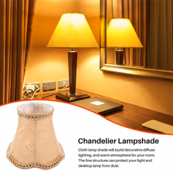Table Lamp Shade Fabric Drum Shade Lampshade Bulb for Floor Lamp Home