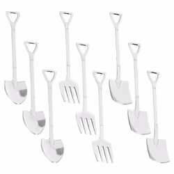 9 Pieces Shovel Spoon Fork Shovel Coffee Spoon Shovel Handle Spoon